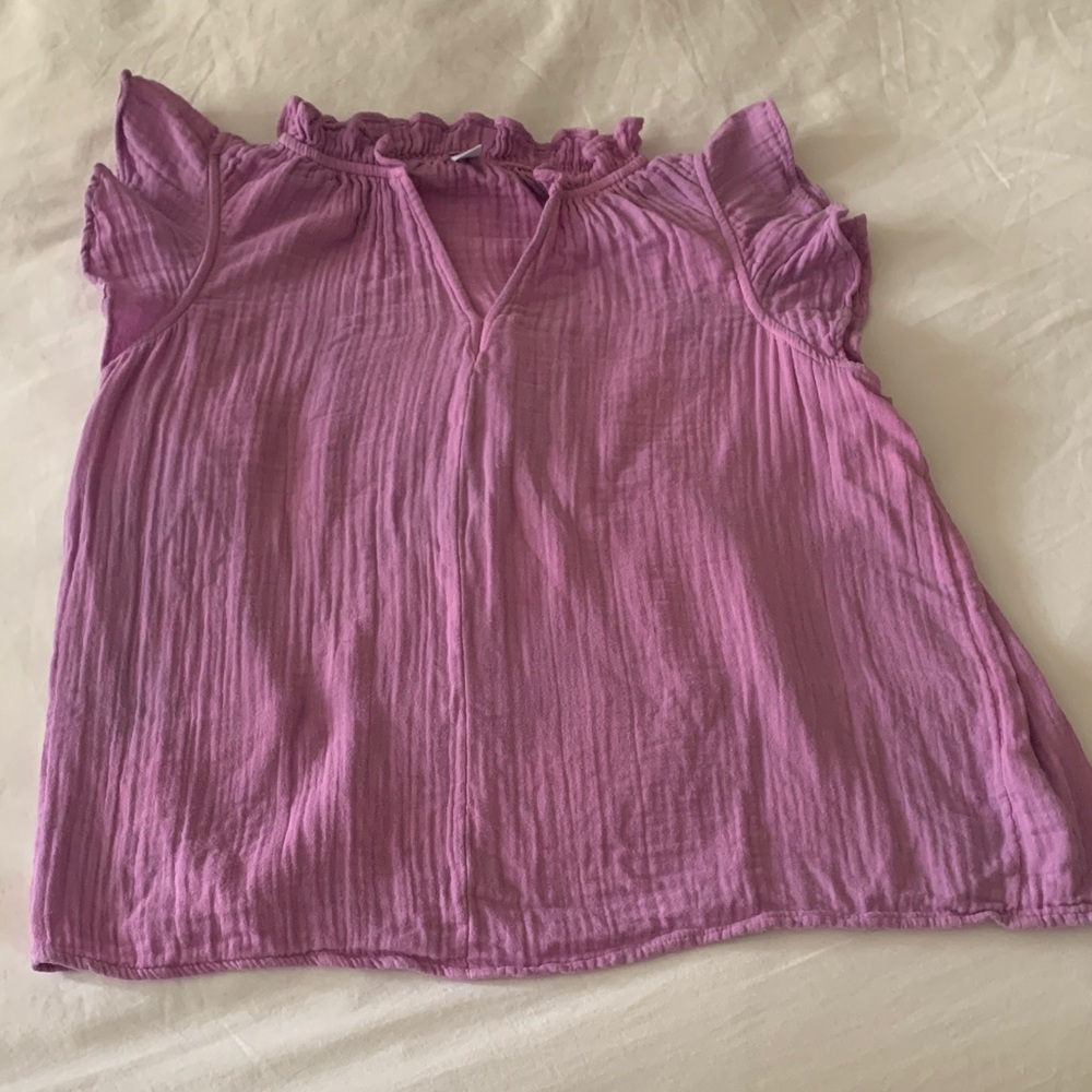 Old Navy Lilac Ruffle Blouse